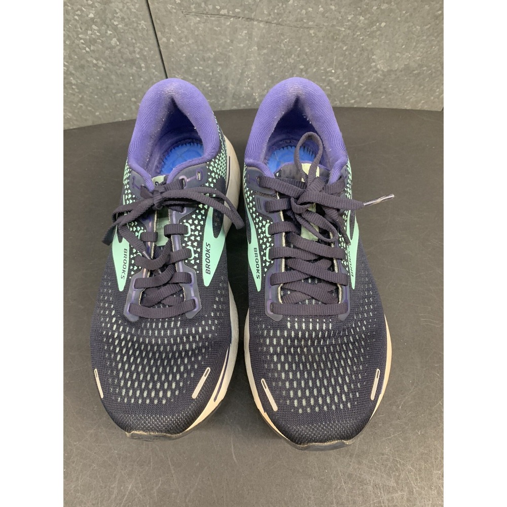 Brooks Ghost 14 Womens Shoes 7.5 D Blue Running Walking Athletic Sneaker